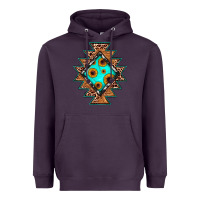 Plum aztec leopard turquoise sunflower Heavyweight Hoodie - JahusDesignShop
