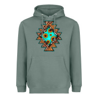 Sage aztec leopard turquoise sunflower Heavyweight Hoodie - JahusDesignShop