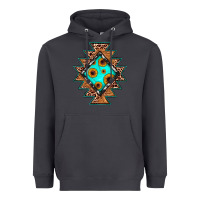 Smoke aztec leopard turquoise sunflower Heavyweight Hoodie - JahusDesignShop