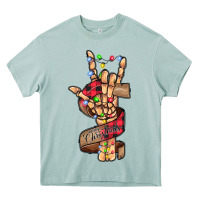 Arona merry christmas skeleton hand Heavy Core Tee - CowhideDigitalArt
