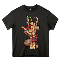Asphalt merry christmas skeleton hand Heavy Core Tee - CowhideDigitalArt