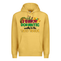 Antique Gold i enjoy romantic walks to the taco truck Premium Hoodie - MaliasSmallBusiness