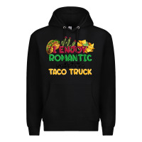Black i enjoy romantic walks to the taco truck Premium Hoodie - MaliasSmallBusiness