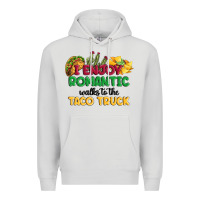 Dove Grey i enjoy romantic walks to the taco truck Premium Hoodie - MaliasSmallBusiness