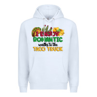 White i enjoy romantic walks to the taco truck Premium Hoodie - MaliasSmallBusiness