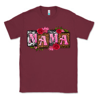 Burgundy mama with license letters mothers day Classic Tee - texasbilliewilder