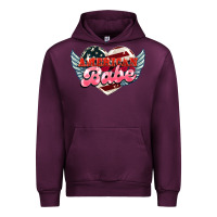 Mauve Wine American babe Urban Hoodie - NancyCooperArtShop