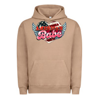 Pigment Burro American babe Urban Hoodie - NancyCooperArtShop