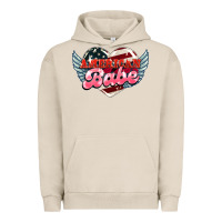 Pigment French Oak American babe Urban Hoodie - NancyCooperArtShop
