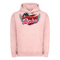 Pigment Salmon American babe Urban Hoodie - NancyCooperArtShop