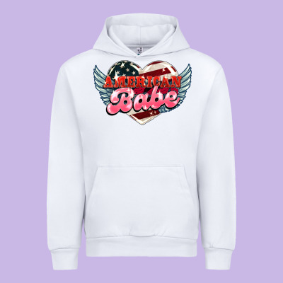 American Babe Urban Hoodie Designed By Nancycooperartshop
