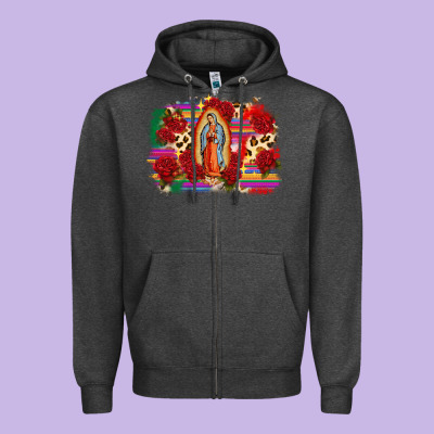 Our Lady Of Guadalupe Zipper Hoodie Designed By Cts Tumbler Store