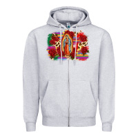 Heather Grey Our Lady of Guadalupe Zipper Hoodie - CTS Tumbler Store