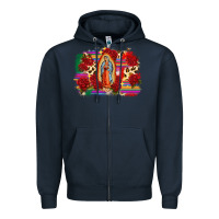 Navy Our Lady of Guadalupe Zipper Hoodie - CTS Tumbler Store