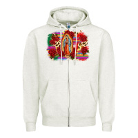 Oatmeal Heather Our Lady of Guadalupe Zipper Hoodie - CTS Tumbler Store