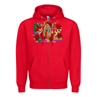 Red Our Lady of Guadalupe Zipper Hoodie - CTS Tumbler Store