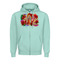 Seafoam Our Lady of Guadalupe Zipper Hoodie - CTS Tumbler Store