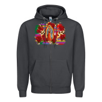 Smoke Our Lady of Guadalupe Zipper Hoodie - CTS Tumbler Store