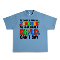 Pebble Blue it takes a special teacher to hear what a child ca Urban Heavy Tee - MaliasSmallBusiness