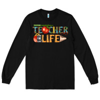 Black teacher life Long Sleeve Tee - texasbilliewilder