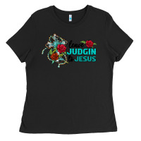 Black leave judgin to jesus Ladies Tee - BarkalooDesign