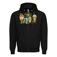 Black highly caffeinated coffee cups Zipper Hoodie - Zillion Design Studio