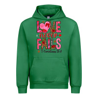 Emerald love never fails i corintians 13 8 Urban Hoodie - NancyCooperArtShop