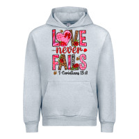 Heather Grey love never fails i corintians 13 8 Urban Hoodie - NancyCooperArtShop