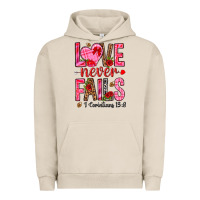 Pigment French Oak love never fails i corintians 13 8 Urban Hoodie - NancyCooperArtShop