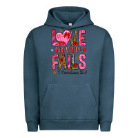 Pigment Midnight Navy love never fails i corintians 13 8 Urban Hoodie - NancyCooperArtShop
