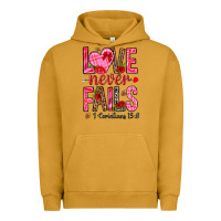 Pigment Peanut Butter love never fails i corintians 13 8 Urban Hoodie - NancyCooperArtShop
