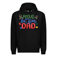 Black proud autism dad Premium Hoodie - MaliasSmallBusiness