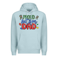 Blue Mist proud autism dad Premium Hoodie - MaliasSmallBusiness