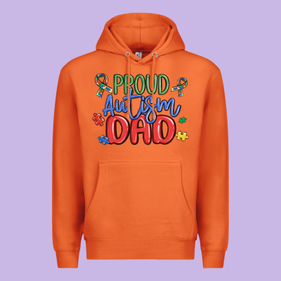 Proud Autism Dad Premium Hoodie Designed By Maliassmallbusiness
