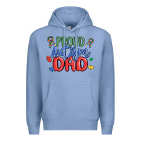 Colony Blue proud autism dad Premium Hoodie - MaliasSmallBusiness