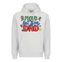Dove Grey proud autism dad Premium Hoodie - MaliasSmallBusiness