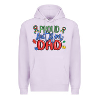 Lilac proud autism dad Premium Hoodie - MaliasSmallBusiness