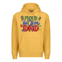 Mustard proud autism dad Premium Hoodie - MaliasSmallBusiness