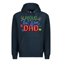 Navy proud autism dad Premium Hoodie - MaliasSmallBusiness