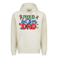 Oatmeal Heather proud autism dad Premium Hoodie - MaliasSmallBusiness