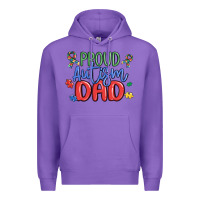 Purple proud autism dad Premium Hoodie - MaliasSmallBusiness