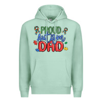 Seafoam proud autism dad Premium Hoodie - MaliasSmallBusiness