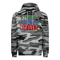 Slate Camo proud autism dad Premium Hoodie - MaliasSmallBusiness