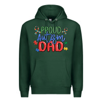 Sports Green proud autism dad Premium Hoodie - MaliasSmallBusiness