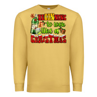 Antique Gold beginning to look like a christmas with gin and gifts Premium Sweatshirt - AdoDesignShop