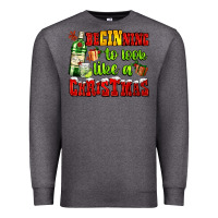 Charcoal Heather beginning to look like a christmas with gin and gifts Premium Sweatshirt - AdoDesignShop