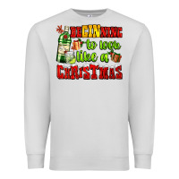 Dove Grey beginning to look like a christmas with gin and gifts Premium Sweatshirt - AdoDesignShop