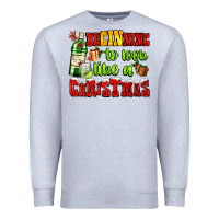 Heather Grey beginning to look like a christmas with gin and gifts Premium Sweatshirt - AdoDesignShop