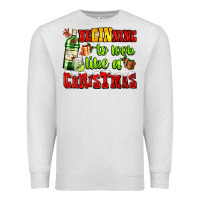 Oatmeal Heather beginning to look like a christmas with gin and gifts Premium Sweatshirt - AdoDesignShop