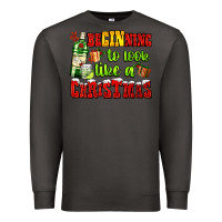 Smoke beginning to look like a christmas with gin and gifts Premium Sweatshirt - AdoDesignShop